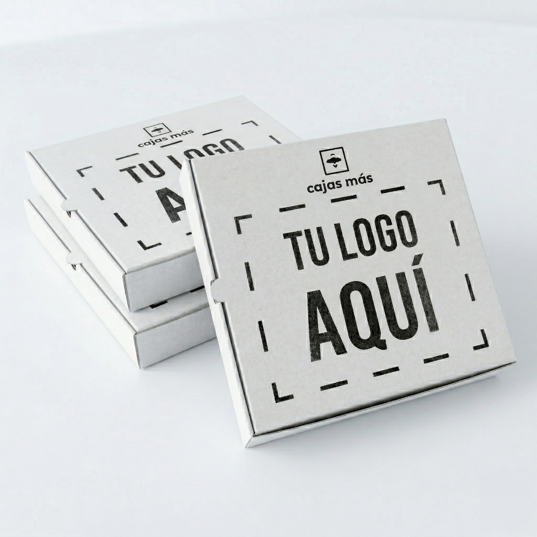 Caja de pizza color blanca - Imagen 2