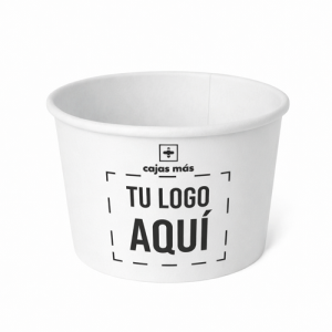 Pote helado blanco 8oz - 240cc