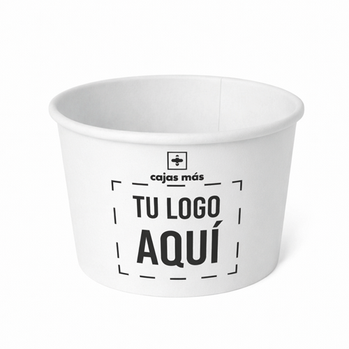 Pote helado blanco 8oz - 240cc