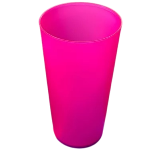 Vaso de colores reutilizable y reciclable con tapa y cintillo 12OZ /360 ml