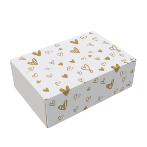 Diseño Cajas San Valentín (Corazones) Dorado