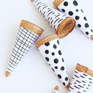 Cono de helado personalizado bond 10x10 (1000)
