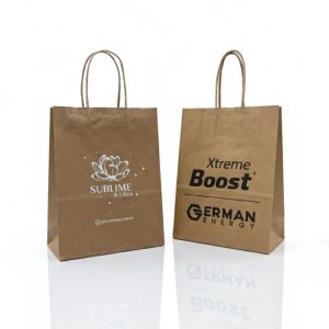 Bolsa de papel color kraft 15x21x08cm