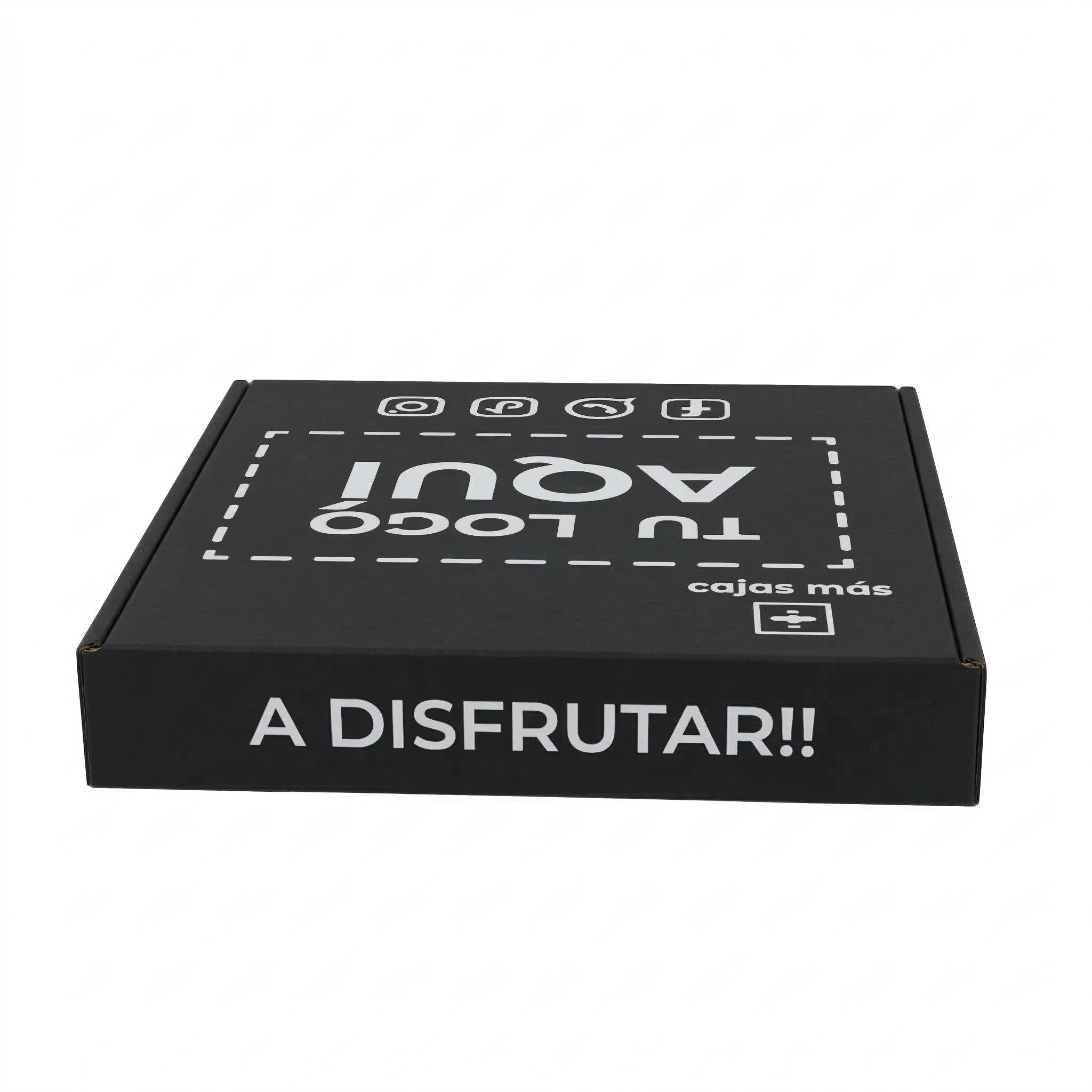 Caja de pizza color negro 38x38x4.5cm - Imagen 3