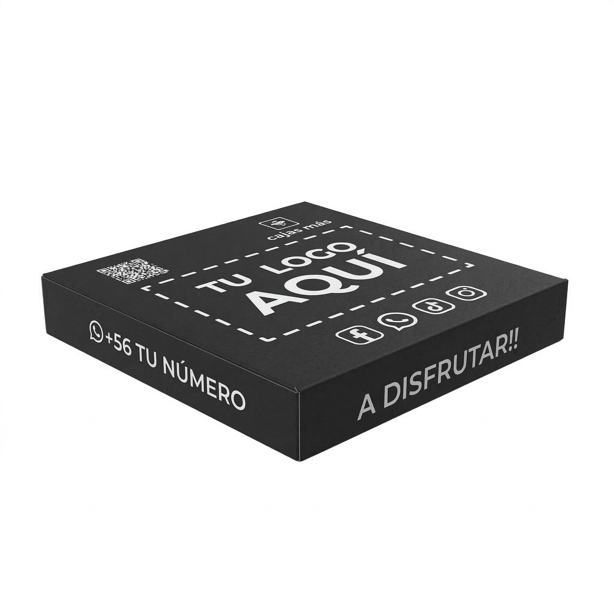 Caja de pizza color negro 38x38x4.5cm - Imagen 4